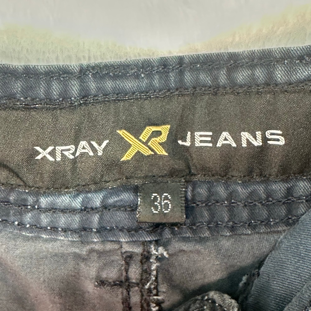 XRAY Jeans Cargo Shorts Mens 36 Blue Camo Multi-Pocket Tactical Utility - Picture 4 of 10